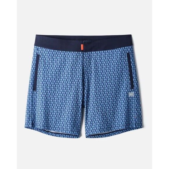 NWT RHONE The Point Break Board Short Men's Size 40 Ocean Blue/Navy‎ Geo $104